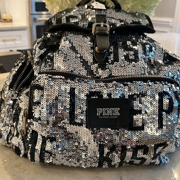 Victoria's Secret Black Silver Design Campus 🎒 - Picture 1 of 14